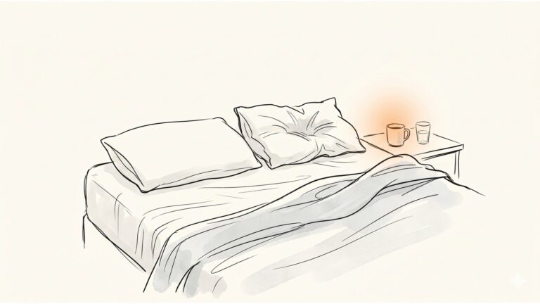 how sleep changes through her cycle - empty bed at dawn