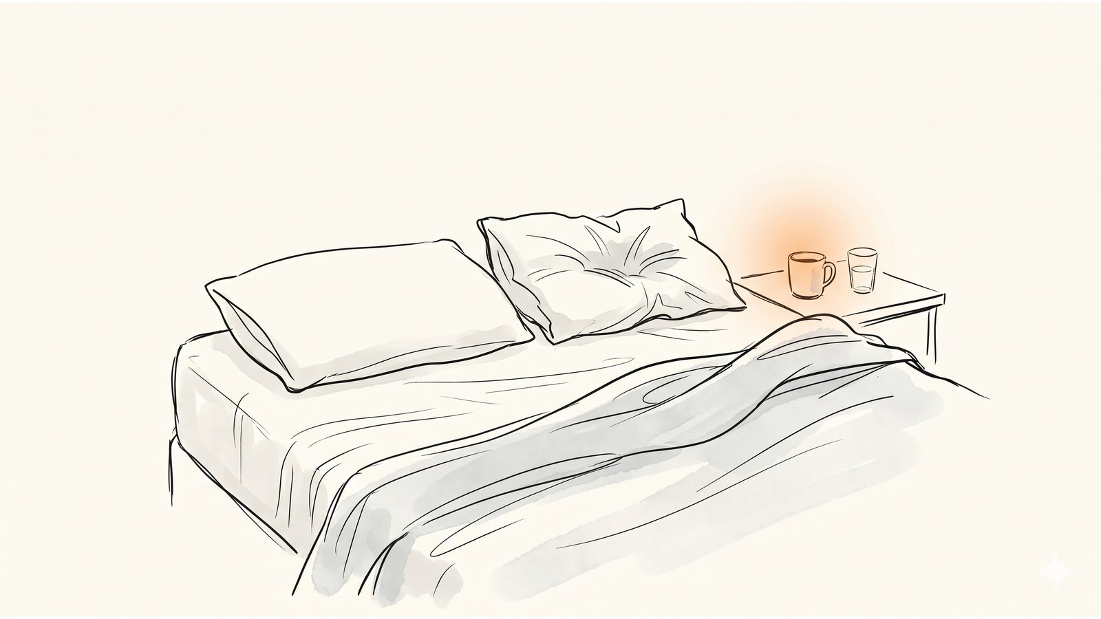 how sleep changes through her cycle - empty bed at dawn