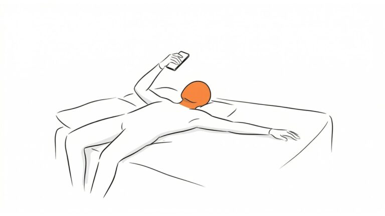 Partner looking at a period tracking app for partners on his phone in soft morning light
