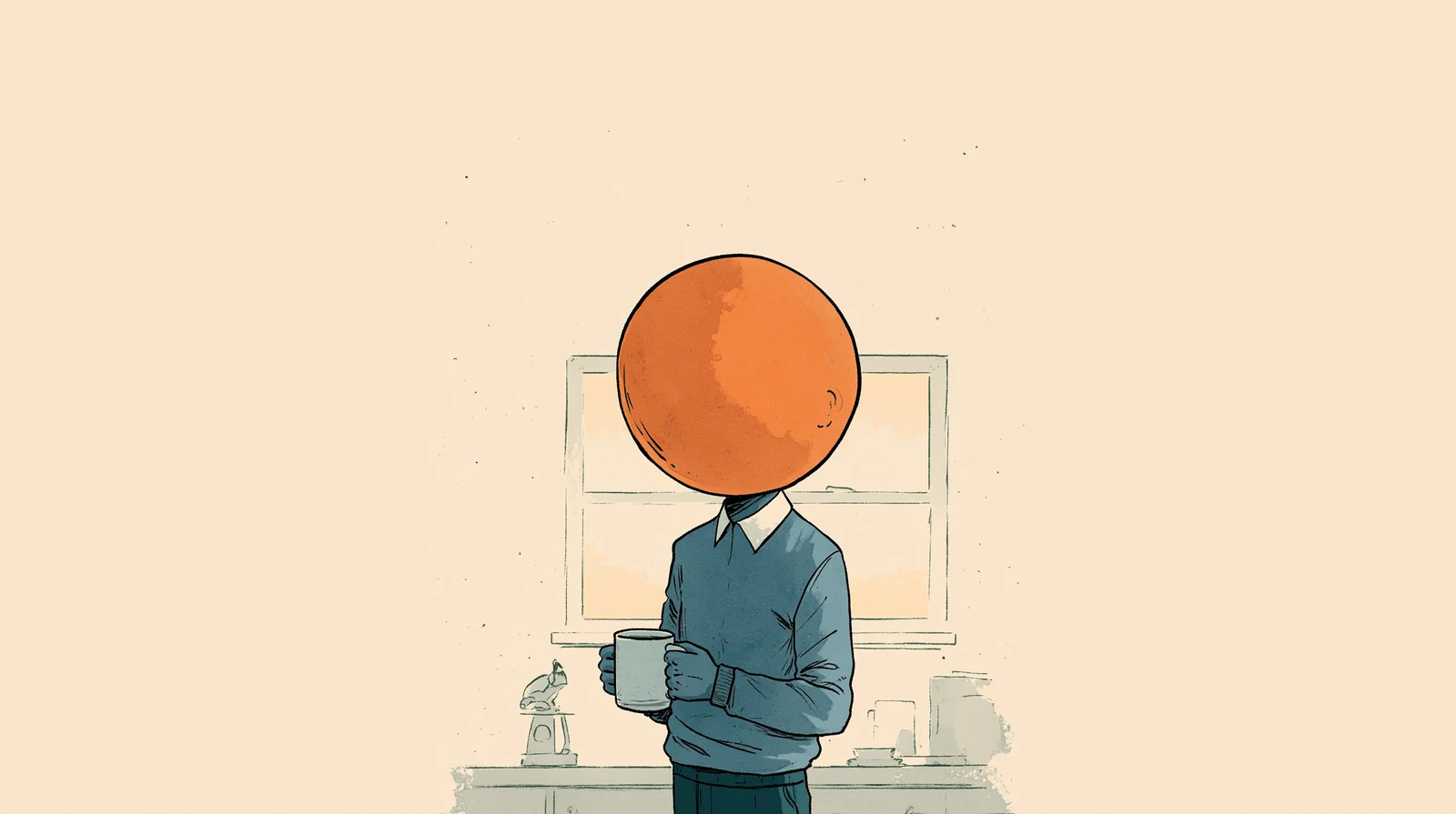 A partner holding a warm mug, keeping the house calm while she rides out a menstrual migraine.