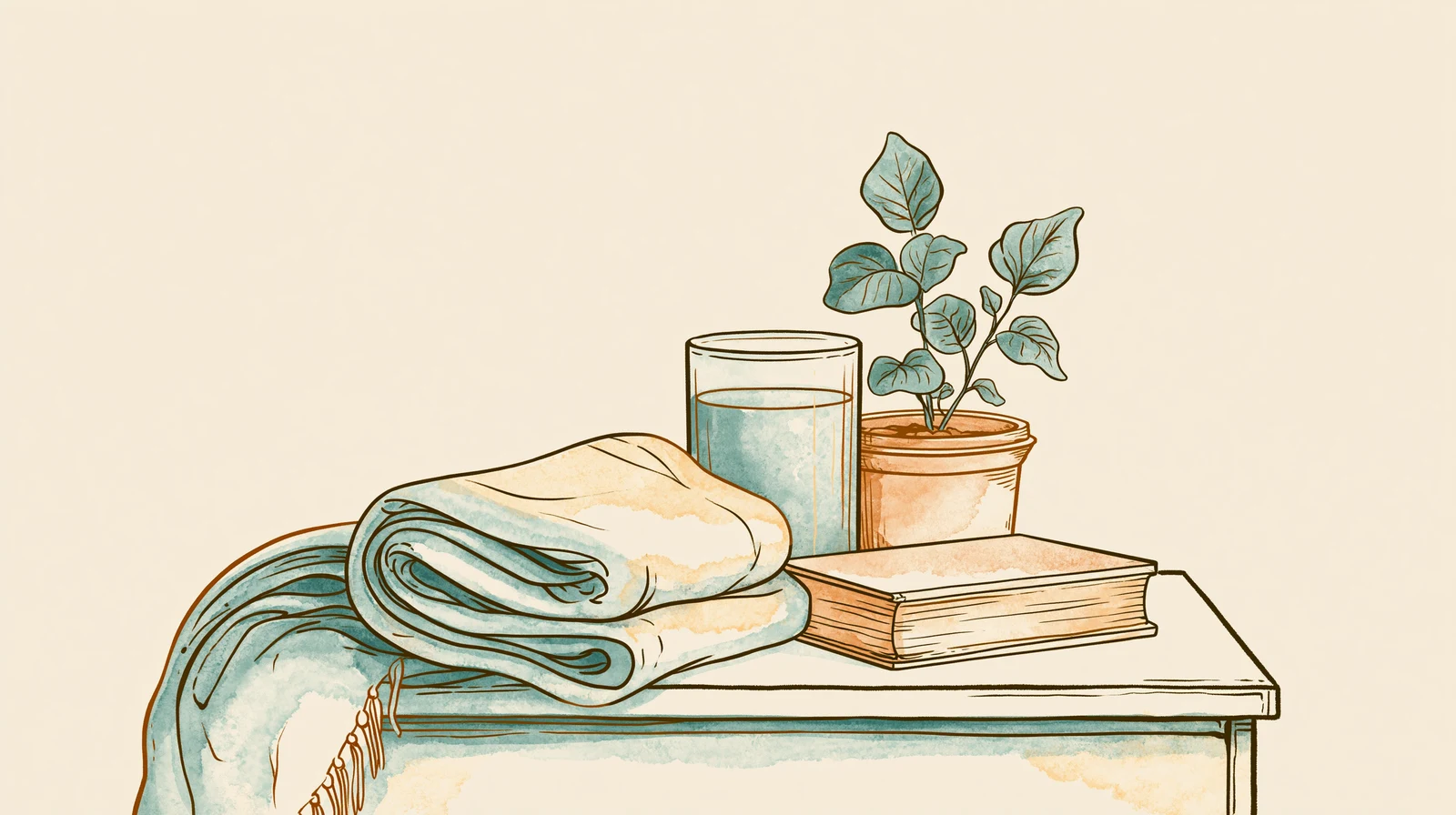 A calm morning still life during a period acne week before her period