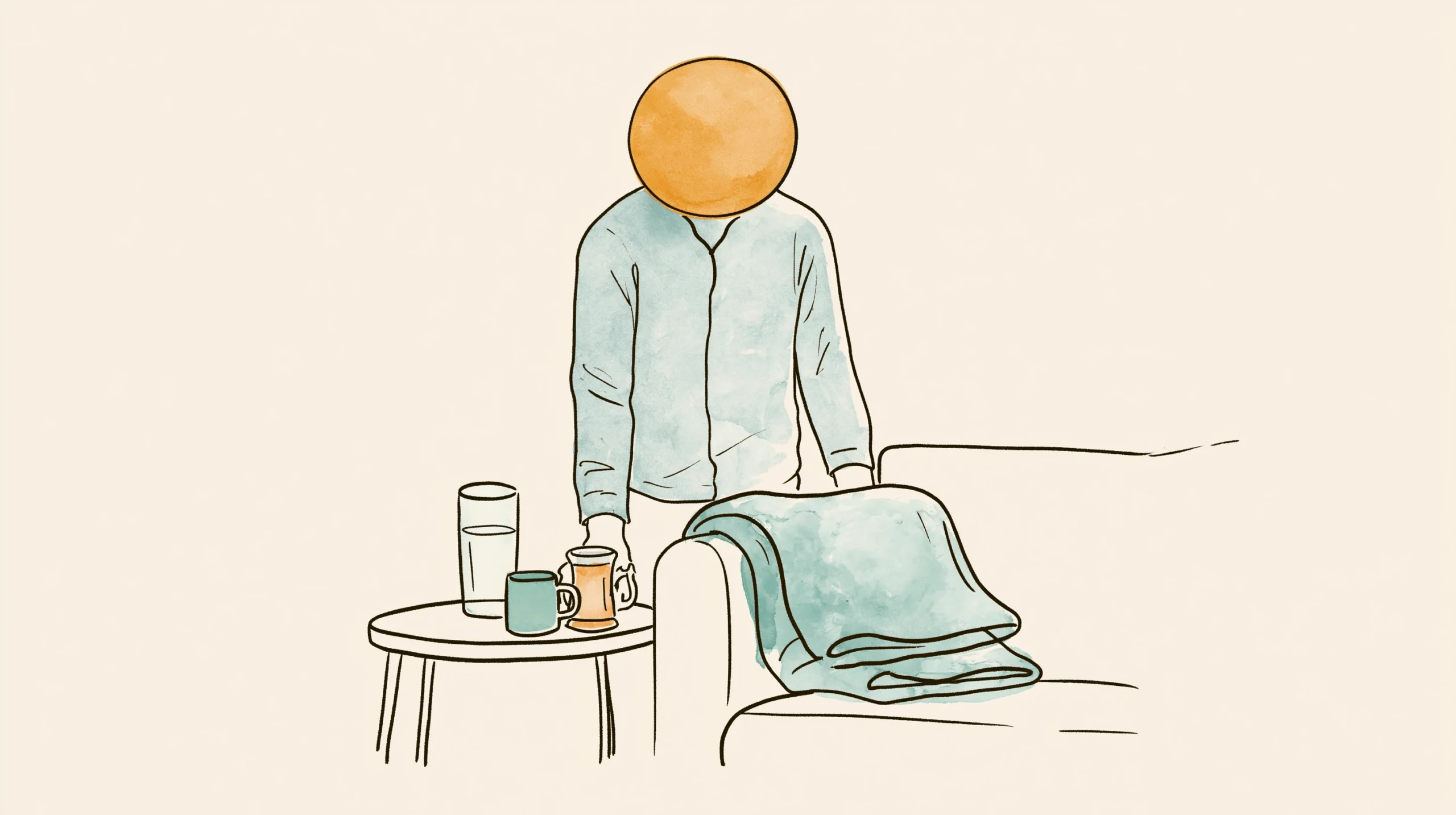 Helping with period diarrhea: keep her hydrated, leave comfort within reach, and skip the commentary.