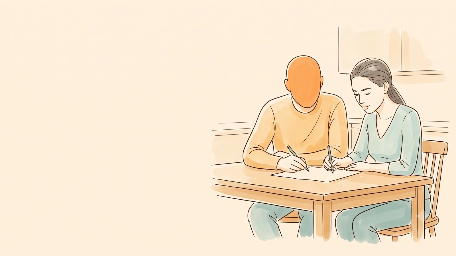 how cycle awareness changes a relationship: a couple planning the month together at a table