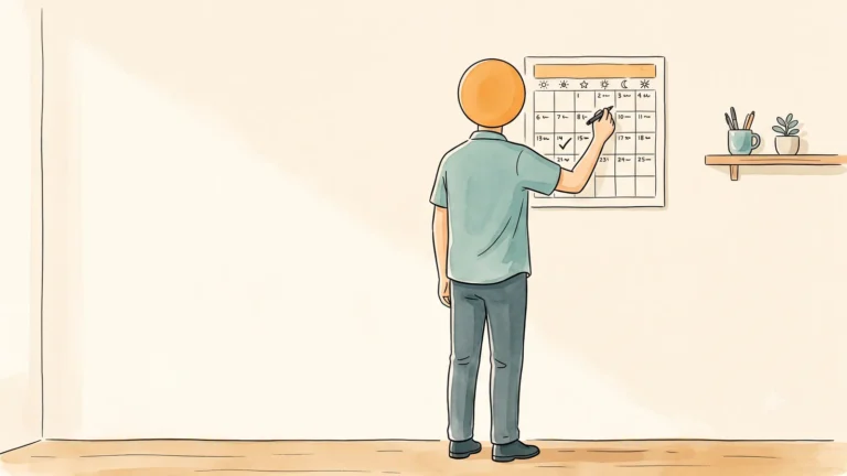 best period tracker for boyfriend - a man checking a wall calendar