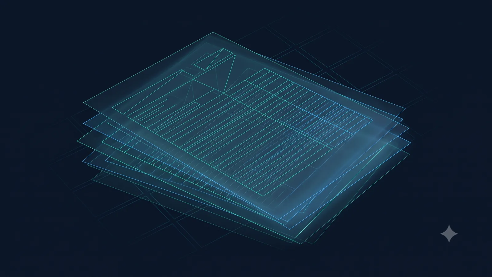 Abstract illustration of a data grid, representing cycle tracking app architecture