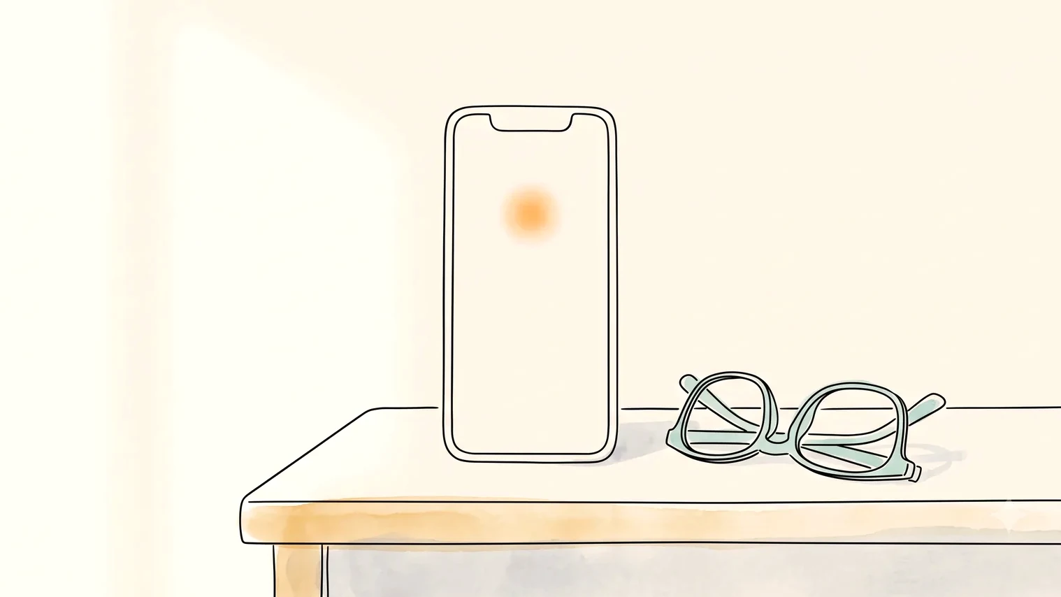 A phone showing a quiet cycle tracking notification on a nightstand