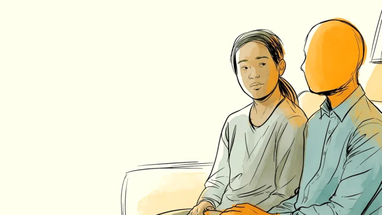 Couple the evening before a pelvic ultrasound for period problems