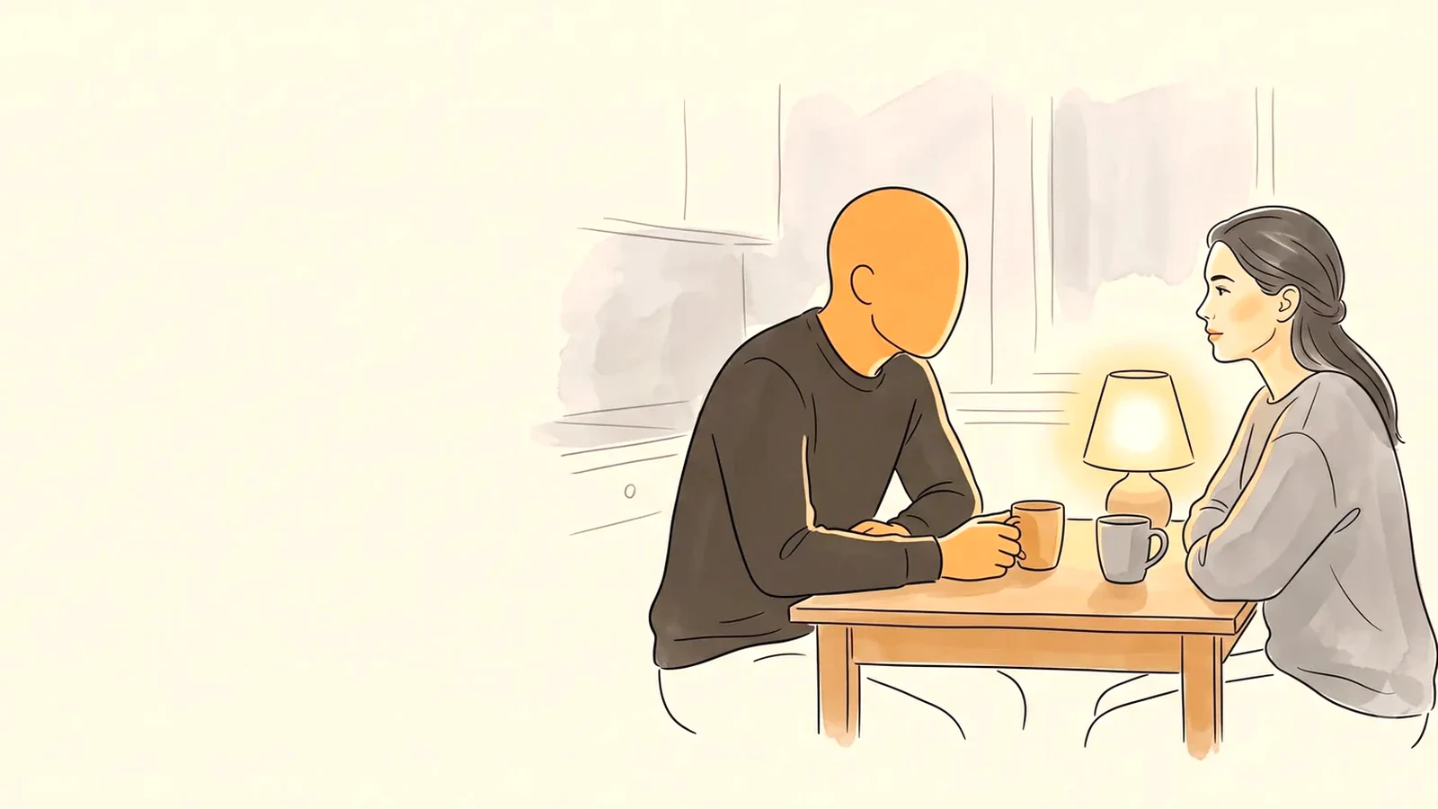 Talking at the table after a pelvic ultrasound for period problems