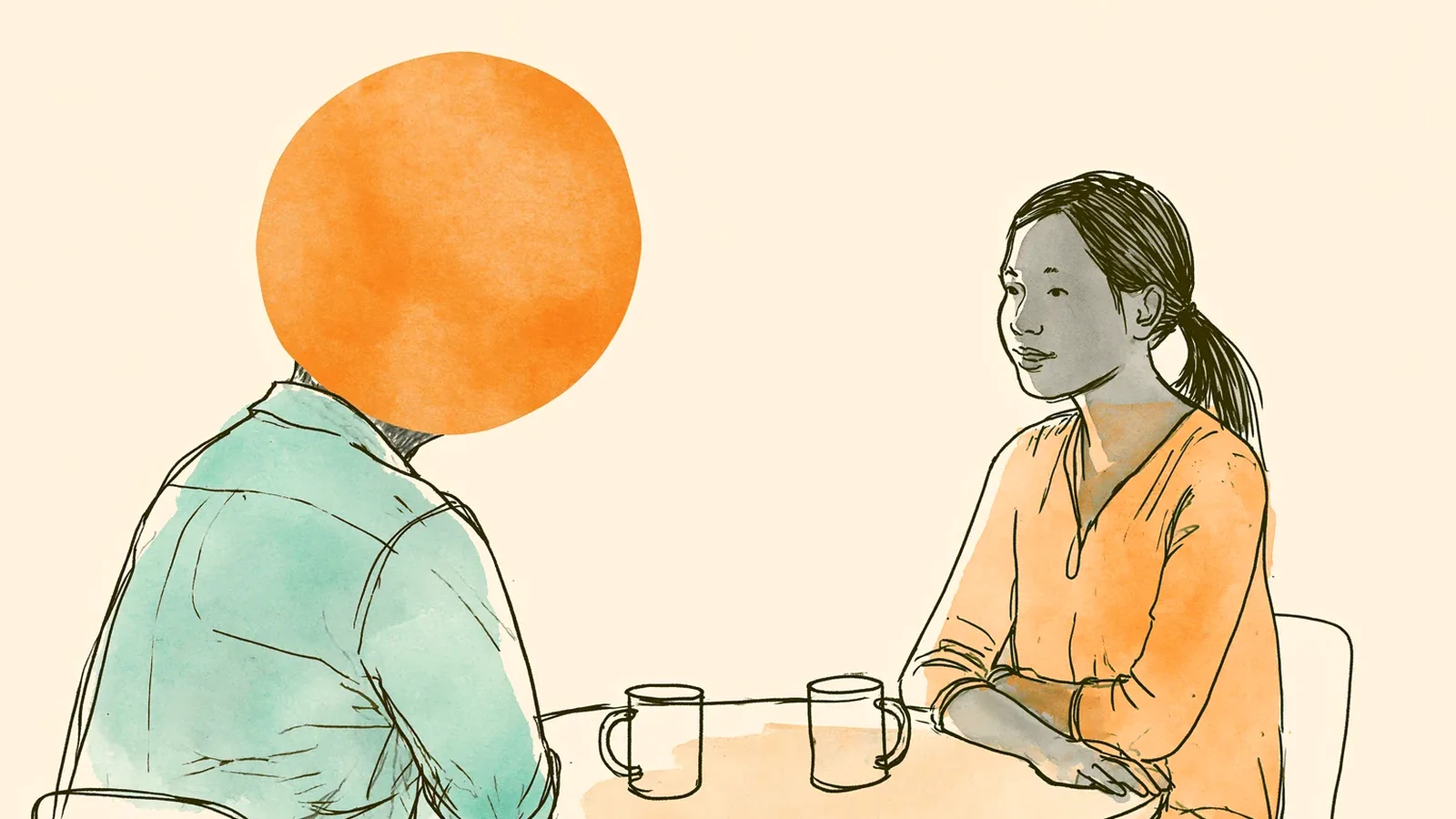Birth control for teen period pain: a dad and his teenage daughter talking it through at the kitchen table