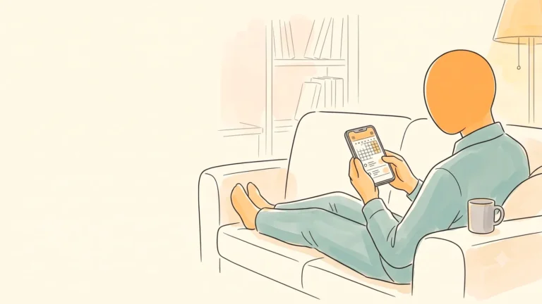 period tracking on birth control: checking a cycle app calendar on the couch