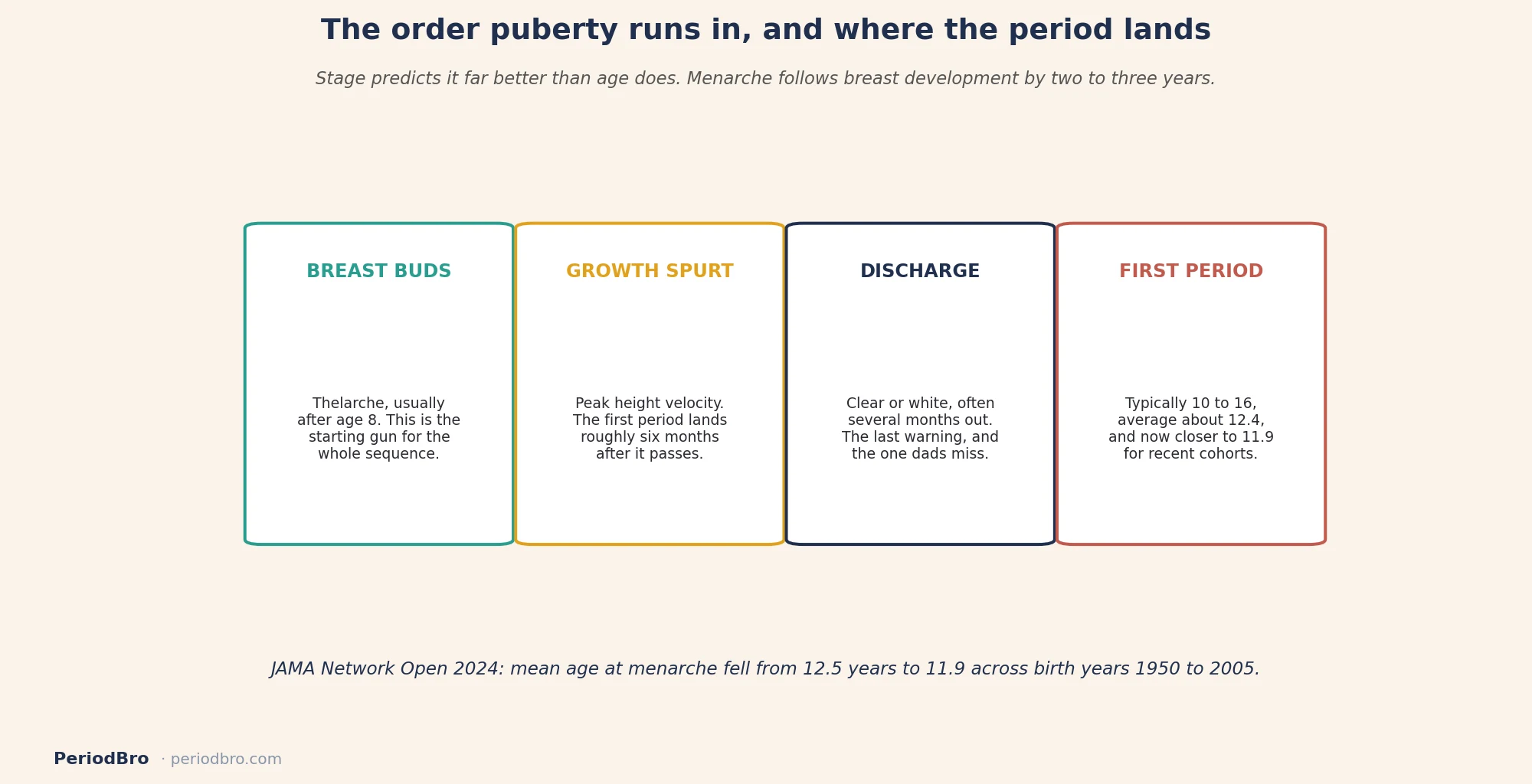 What age do girls get their period: the puberty timeline from breast development to first period